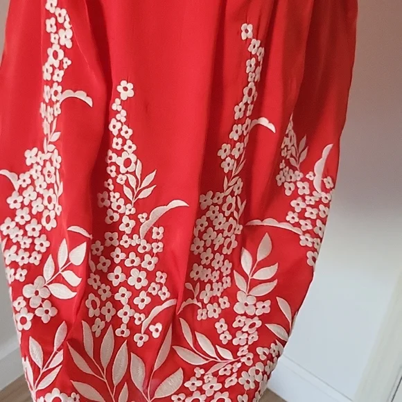 Antonio Melani Orange Embroidery Floral  Dress Size 12 - Picture 13 of 15